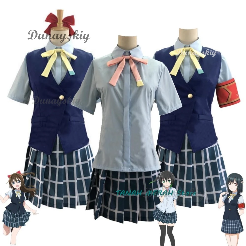 Anime Takasaki Yu Ousaka Osaka Shizuku Mifune Shioriko LoveLive Love Live! Nijigasaki High School Idol Club Cosplay Costume Suit