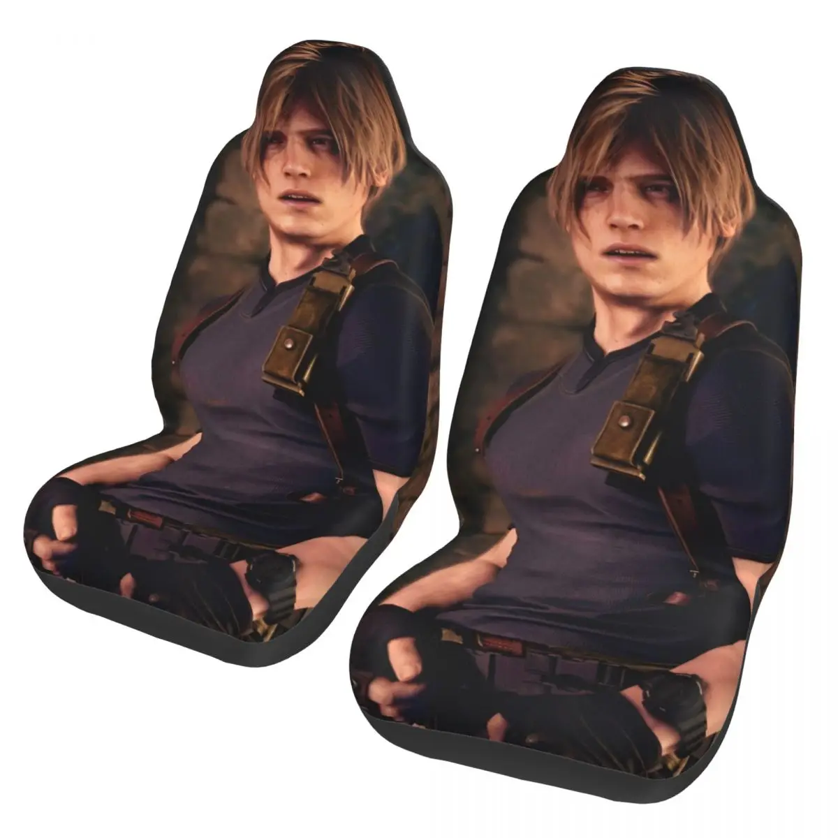 Leon Kennedy Resident Universal Car Seat Cover Protector Interior Accessories AUTOYOUTH Eviled Seat Covers Fiber Car Styling