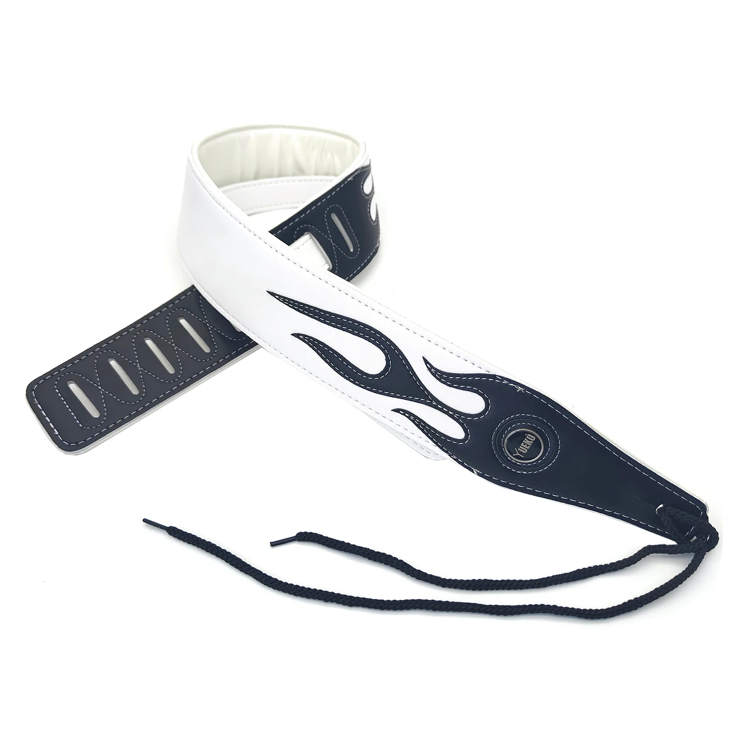 YUEKO Lightning Pattern/Flame Guitar Strap Adjustable Length Strap for Acoustic/ Electric Guitar/Bass Available in Multicolor