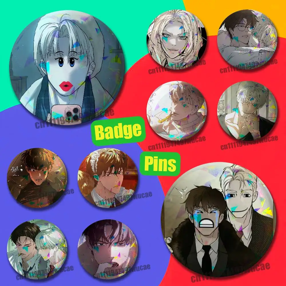 For C-Codename Anastasia Kwon Taekjoo Zhenya Badge Case Custom Pin Insignia Emblem Round 25mm 44mm Laser Film Cover