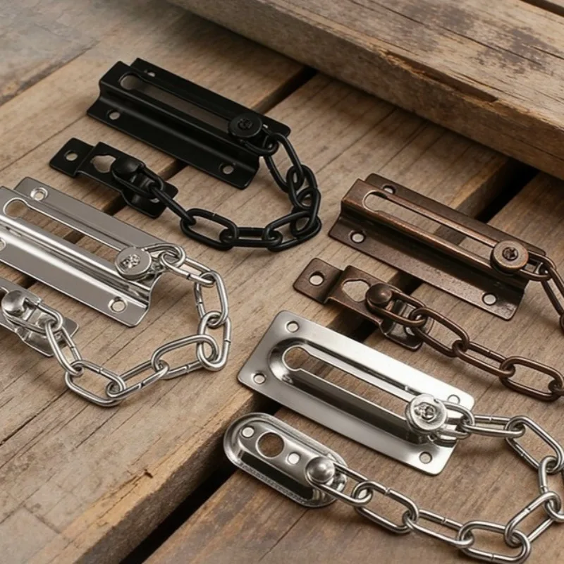 Stainless steel anti-theft chain door lock door bolt anti-theft buckle security chain anti-theft chain lock stainless steel lock