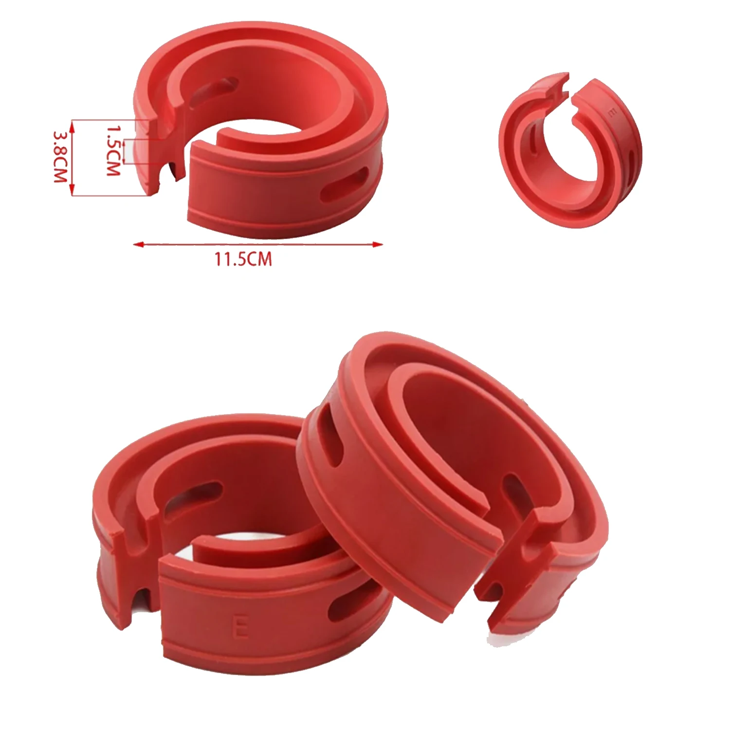 Car Buffer Shock Absorber Car Spring Buffers Coil Red Rubber Buffer For Cars Springs Cushion Buffering Auto Goods