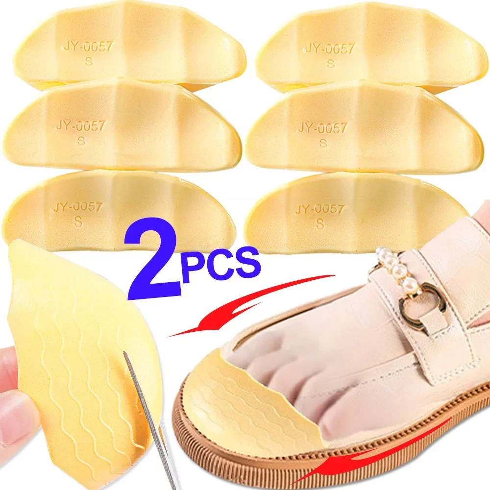 

2pcs Anti Forward Sliding Forefoot Insert Pads Cuttable PU Foam Toe Plugs Reduce Size Insert Soft Shoe Accessories Toe Protector