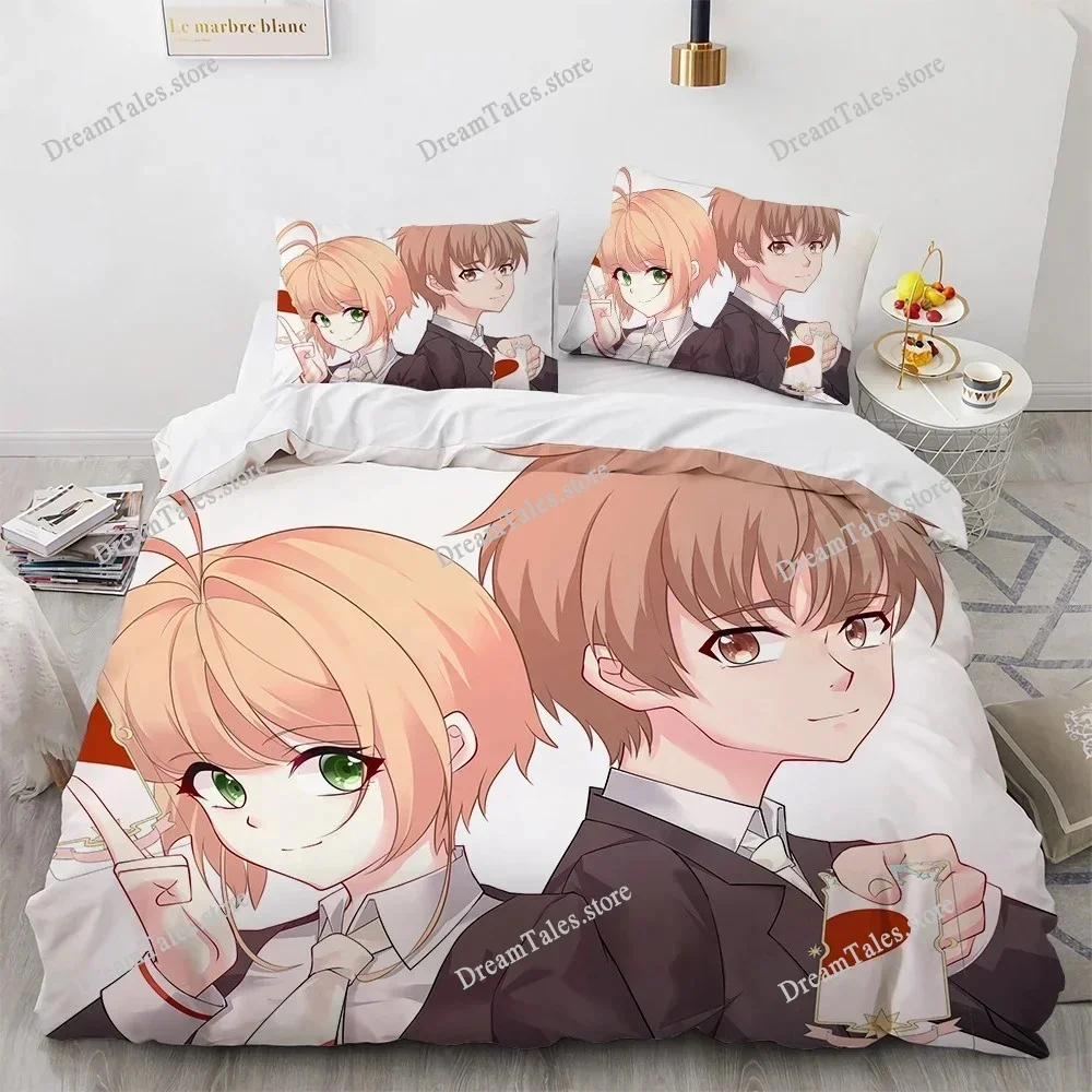 3D Print Cardcaptor Sakura Bedding Set Duvet Cover Bedroom Comforter Single Twin King ​Size Quilt Cover Home Textile741
