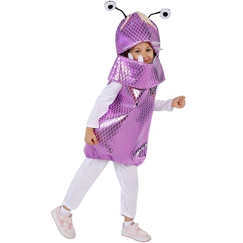 Purple Mary Monsters Child Fancy Dress Up Girl Boo Monster Halloween Costume