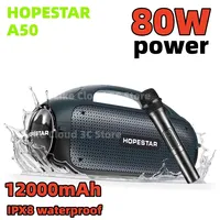 Hopestar A50caixa de som Bluetooth 80W high poweroutdoor portable wireless pillar musiccenter with home TWS subwoofer microphone