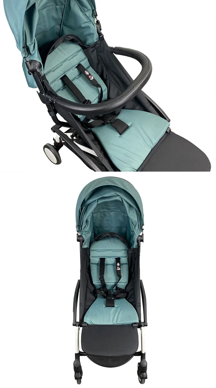 Baby Kinderwagen Trittbrett & Leder Tuch Material Griff Bar Kinderwagen Zubehör Für Babyyoya Babytime Kinderwagen Stoßstange – Detail 4