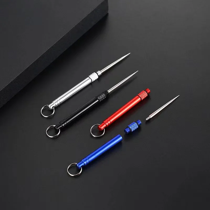 304 stainless steel toothpick portable teeth picking tool multifunctional fruit sign keychain pendant outdoor tool