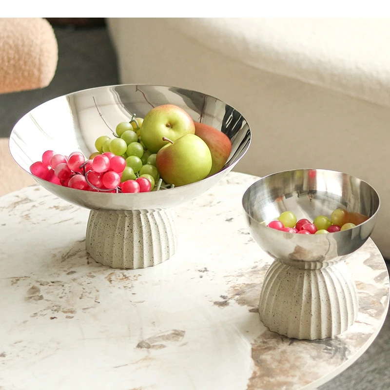

Luxury High Foot Fruit Tray Resin Metal Snack Wedding Party Dim Sum Dessert Home Decorative Tableware