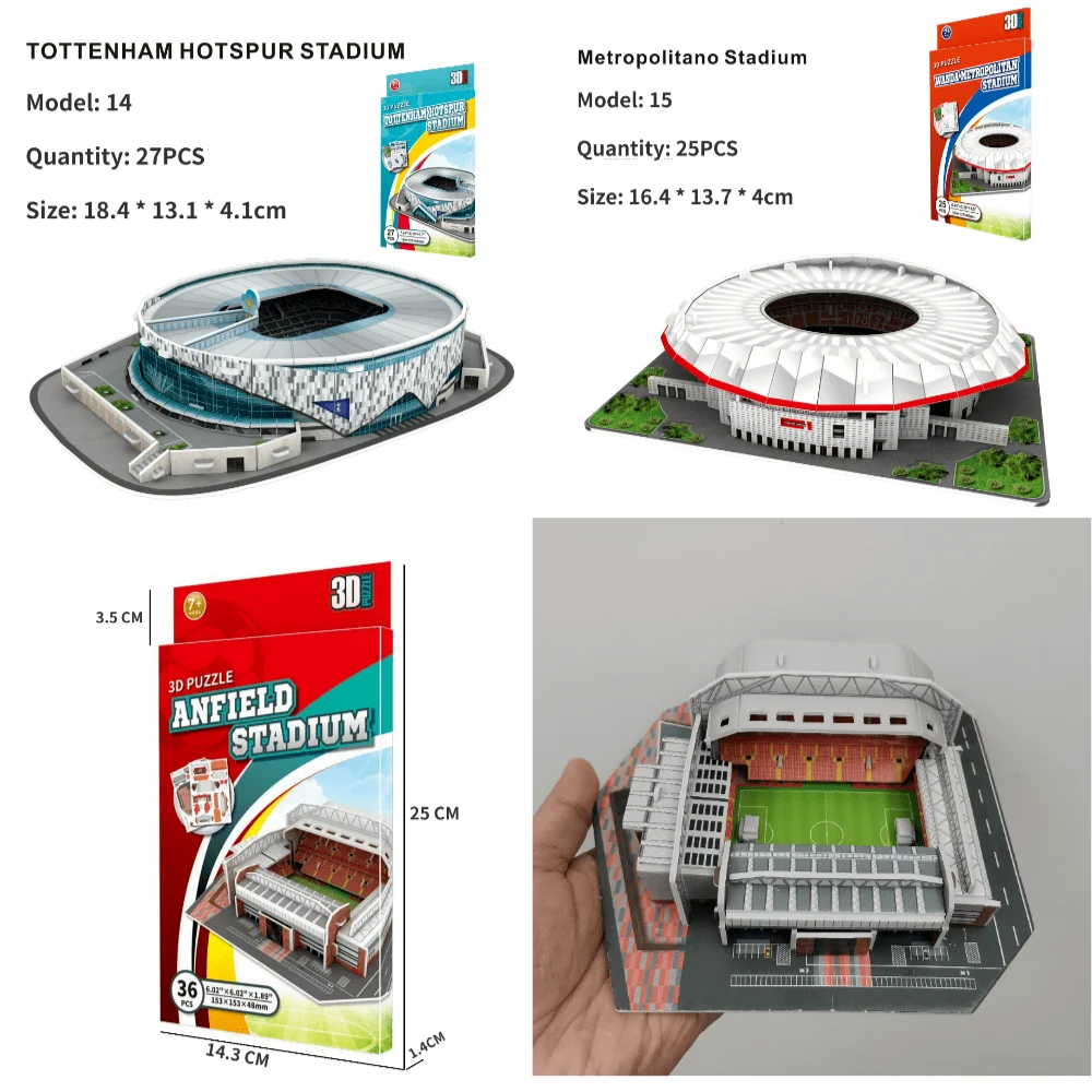 3D paper stadium puzzle model for passionate  football fans to fight with your home team