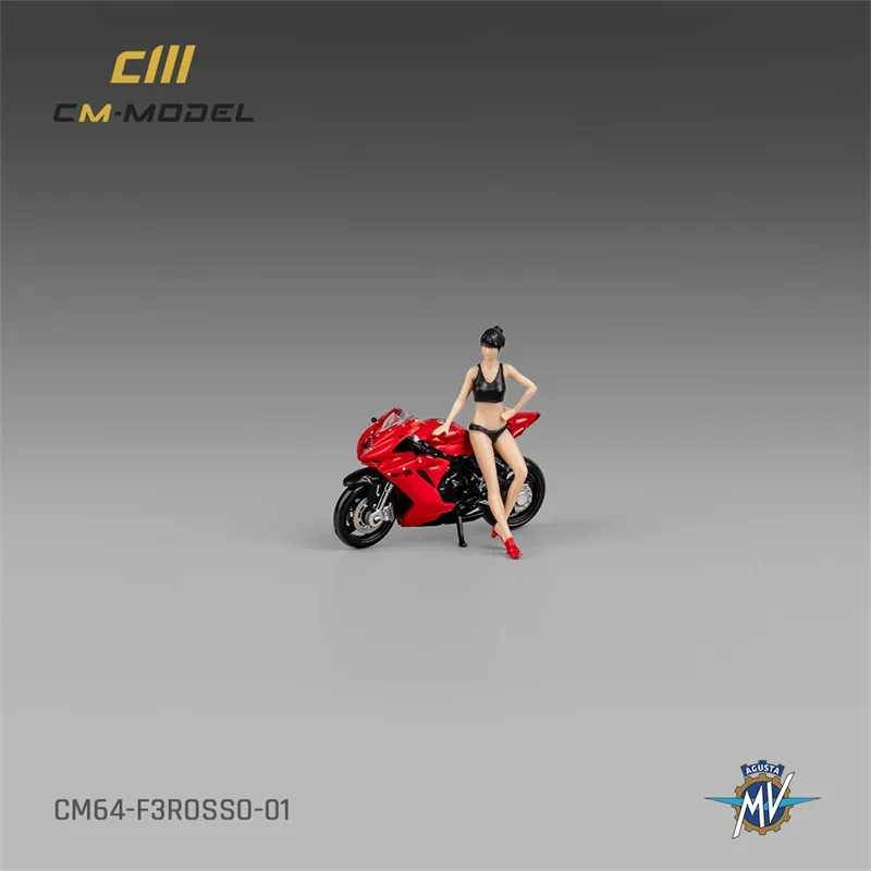 (Pre-order) CM MODEL 1:64 MV Agusta F3Rosso Red With Showgirl MV F3Rosoo