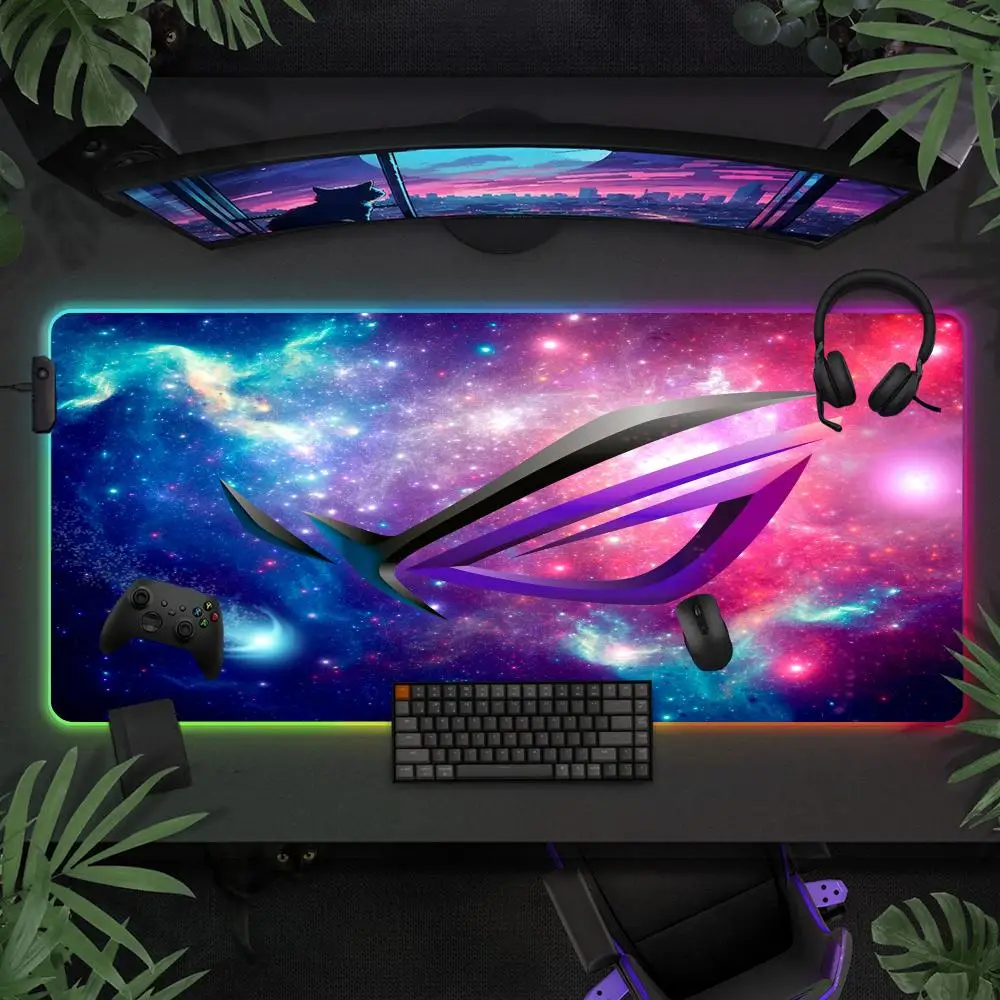 

Demon Eye RGB Black Mouse Pad XXL Anime Gaming Mouse Pad Computer Desk Mat Mouse Carpet PC Accessories Light-Up Gaming Mouse Pad