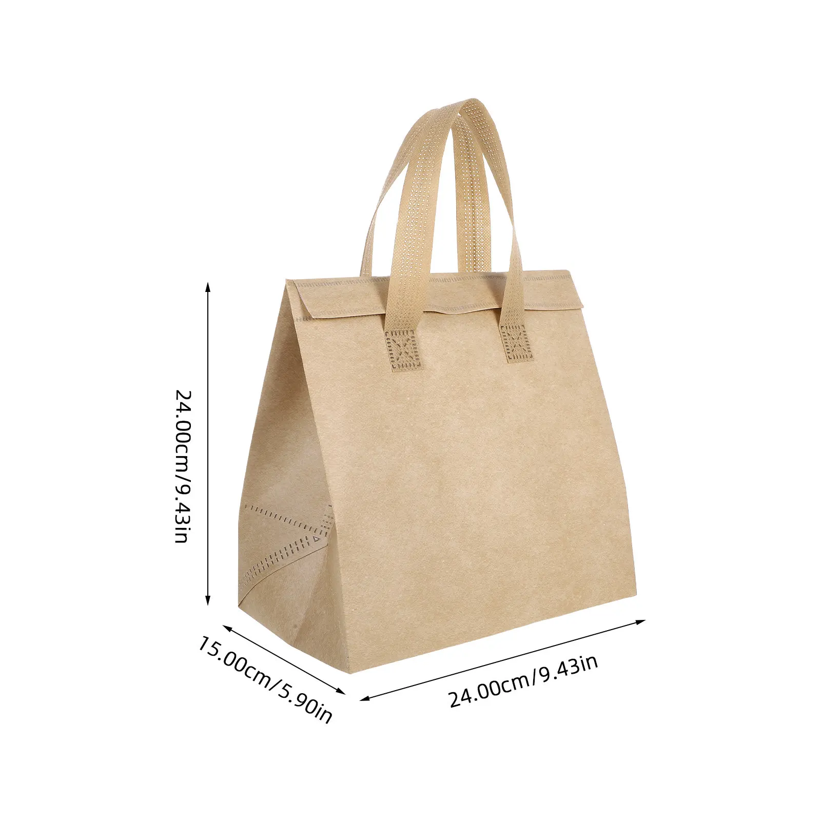 12Pcs Insulated Take-Out Bag Reusable Delivery Hot Cold Food Aluminum Foil Coffee Seafood Grocery Lunch Hot Cold Food view 2