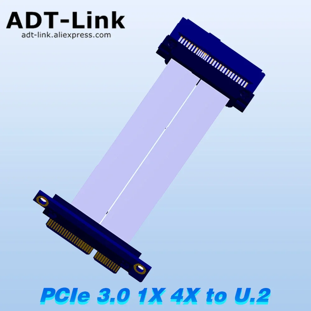 

2024 New Pcie3.0 1X 4X To U.2 Hard Drive Extension Cable Big Boat Solid State SSD Adapter Cable Industrial Grade Customizable