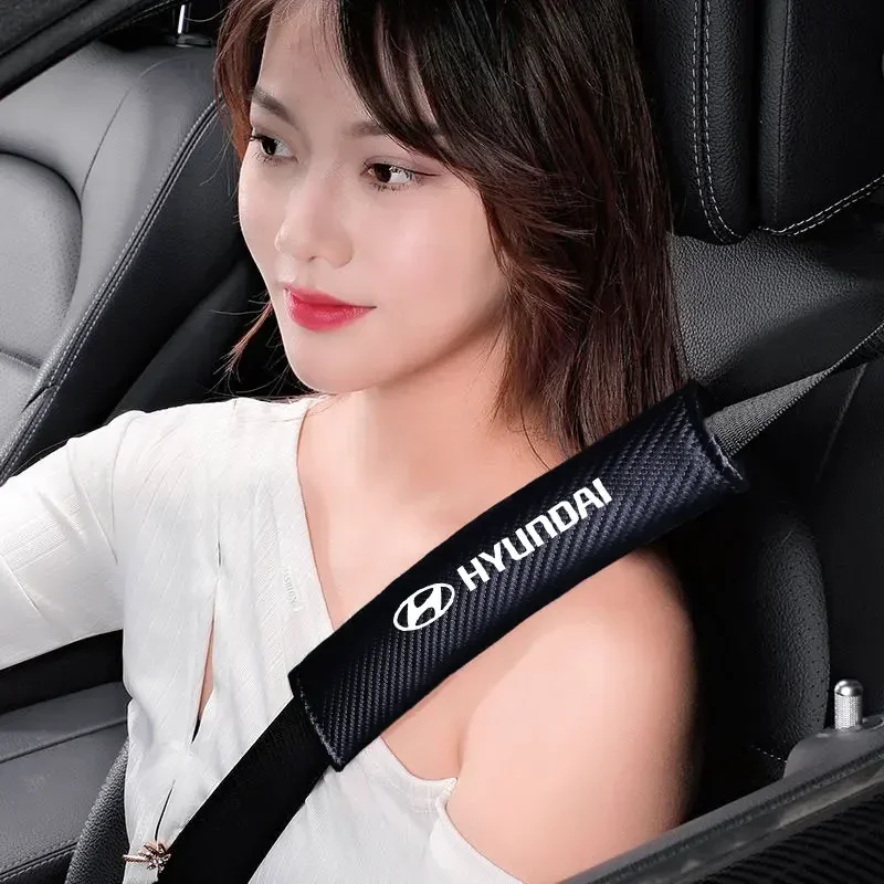 

2pcs Car Safety Belt Seat shoulder protection Accessories For hyundai i10 i20 i30 i40 ix35 Tuscani N line Kona Santafe Sonata