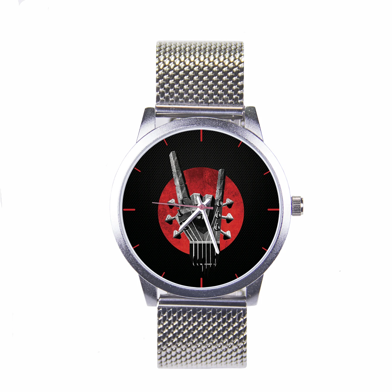 Independent Design Male Watch Men's Watch DIY Punk Decorate Rock Gesture Leisure Unique Men's Wrist Watches Silver