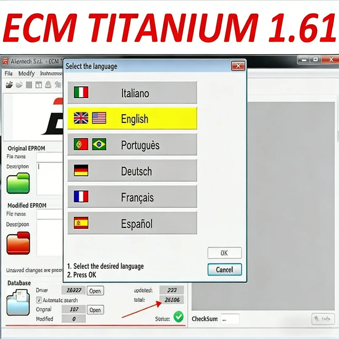 Auto Repair Software ECM TITANIUM 1.61 with 26000+Driver ECM 18259+Drivers for Ecu Tool Link/CD /USB Windows 7/10