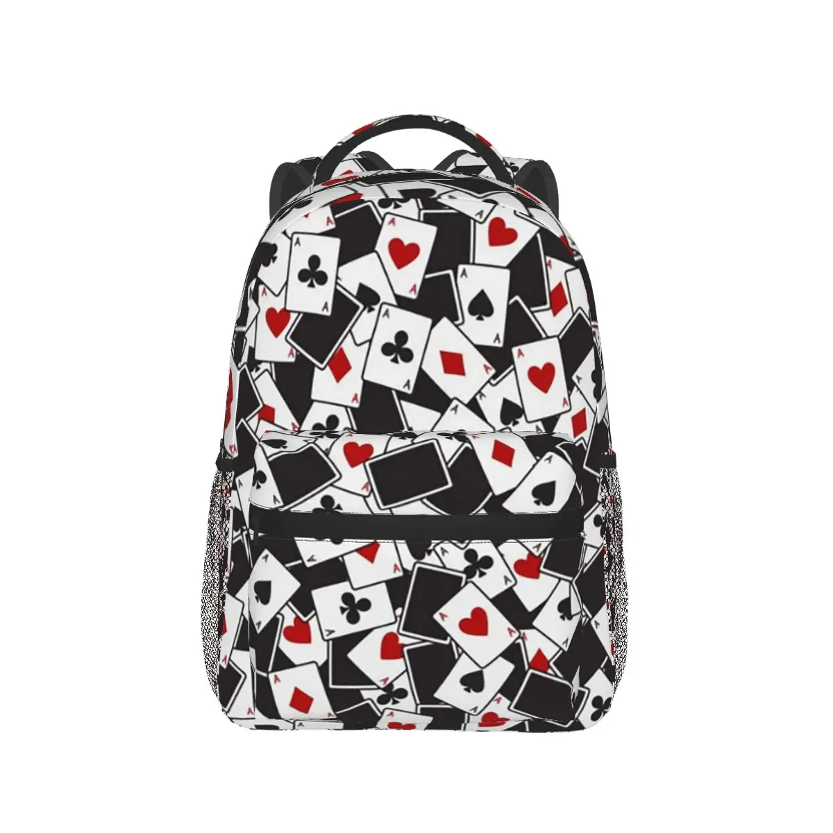 Playing Cards Poker Print Backpack Hot Sale Daypack Large Capacity Boys Girls BookBag School Bag Shoulder Bags for Men Women