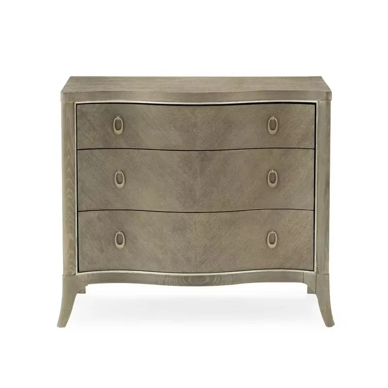 أثاث غرف النوم الحديثة الفاخرة طاولات بجانب السرير من خشب البلوط