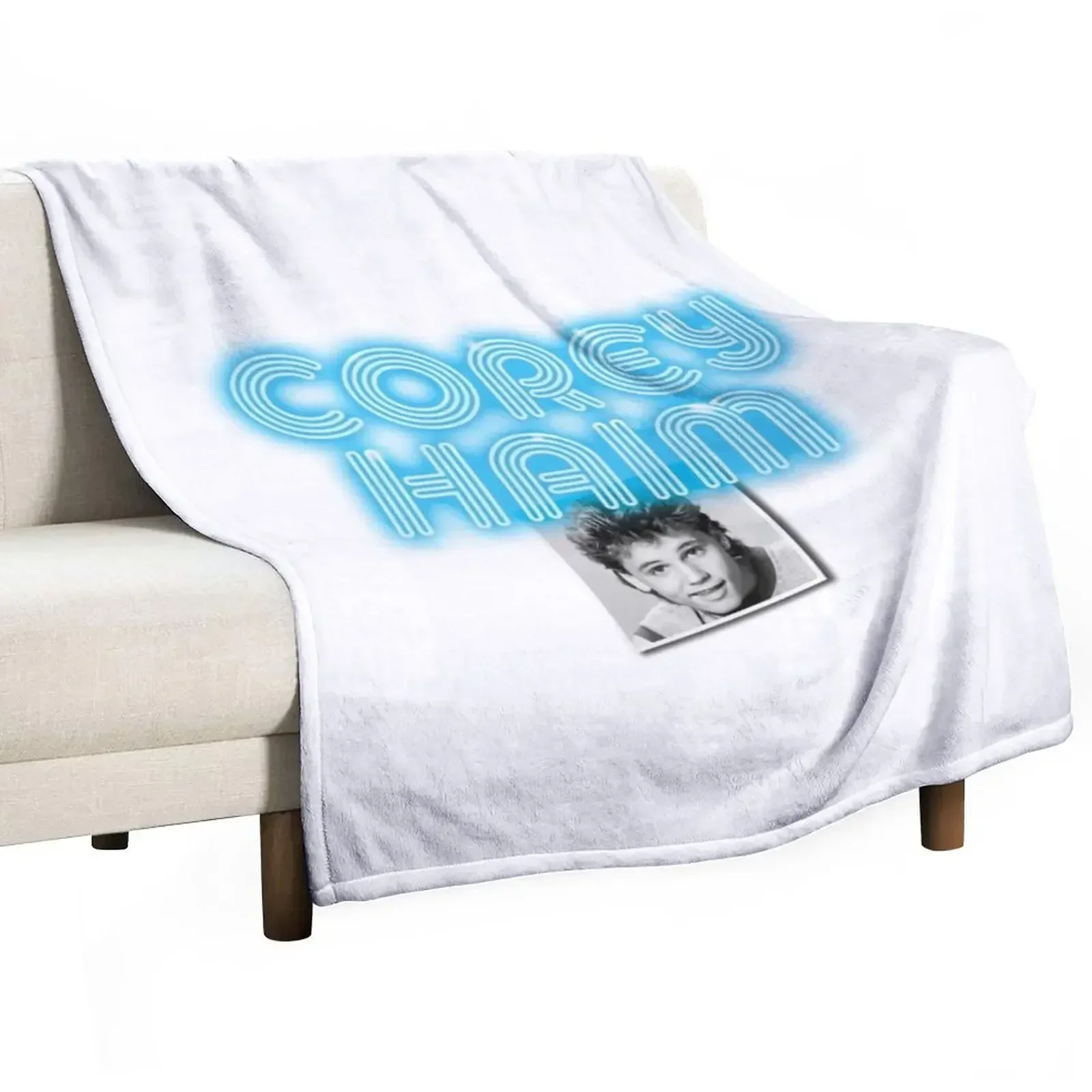 

Corey Haim - Neon Effect Throw Blanket halloween Personalized Gift Thermals For Travel Soft Plaid Blankets