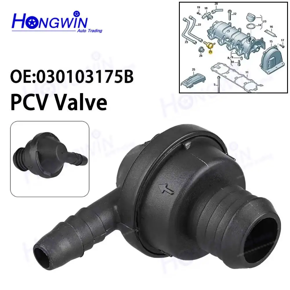 030103175B 34331161300 Crankcase Ventilation PCV Valve For AUDI A1 A3 VOLKSWAGEN BEETLE CADDY SEAT IBIZA ALTEA SKODA FABIA RAPID