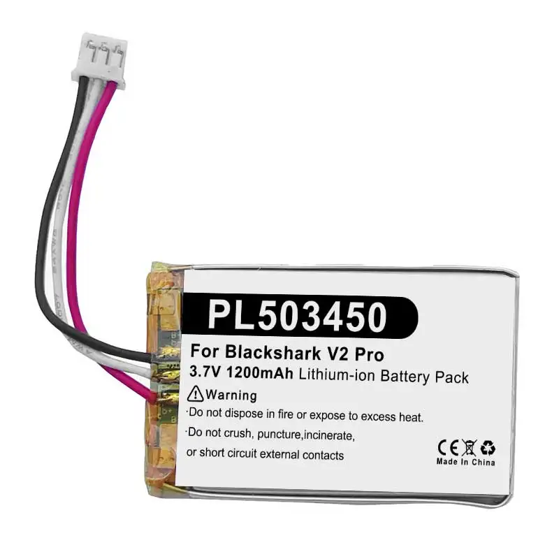 1200mAh Brand-New PL503450 For RAZER Blackshark V2 Pro Wireless Headset Replacement Battery