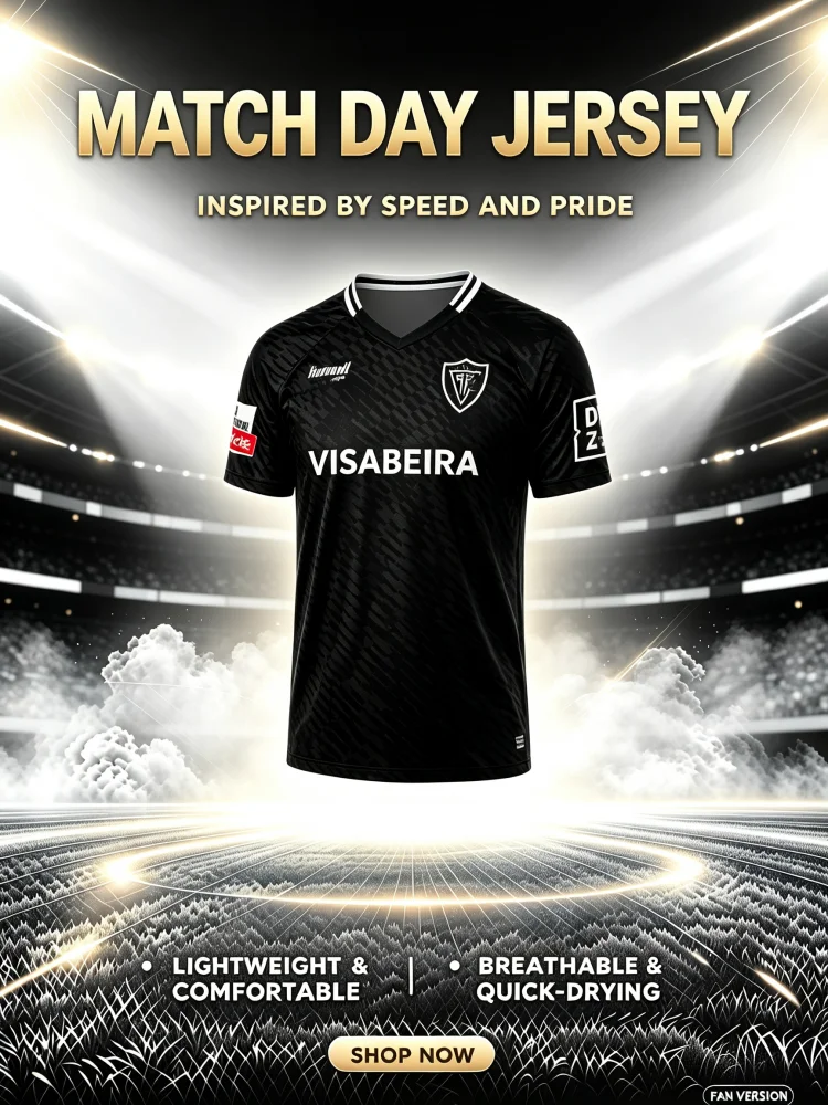 26-27 Acad É Mico De Viseu Football Jersey 3D Printed Quick-dry Sports Men's Women T-shirt Unisex Breathable Family Kids Tees