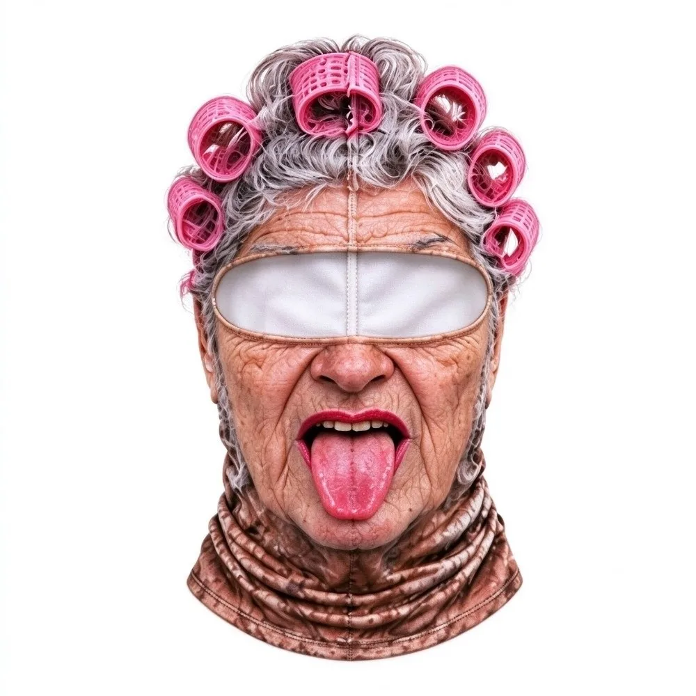 Realistic Print Realistic Face Dralon Warm Mask Full Face Coverage 3D Printed Design Full Face Neck Gaiter Reusable Fabric