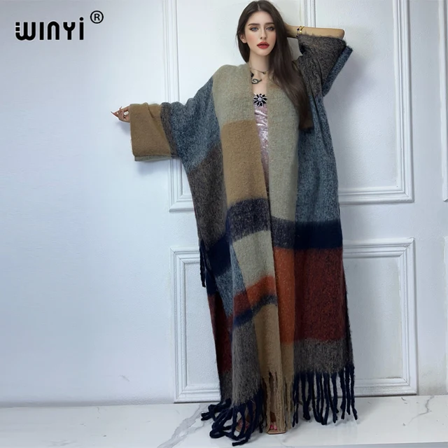 Kimonos de mujer invierno estilo africano vintage con flecos