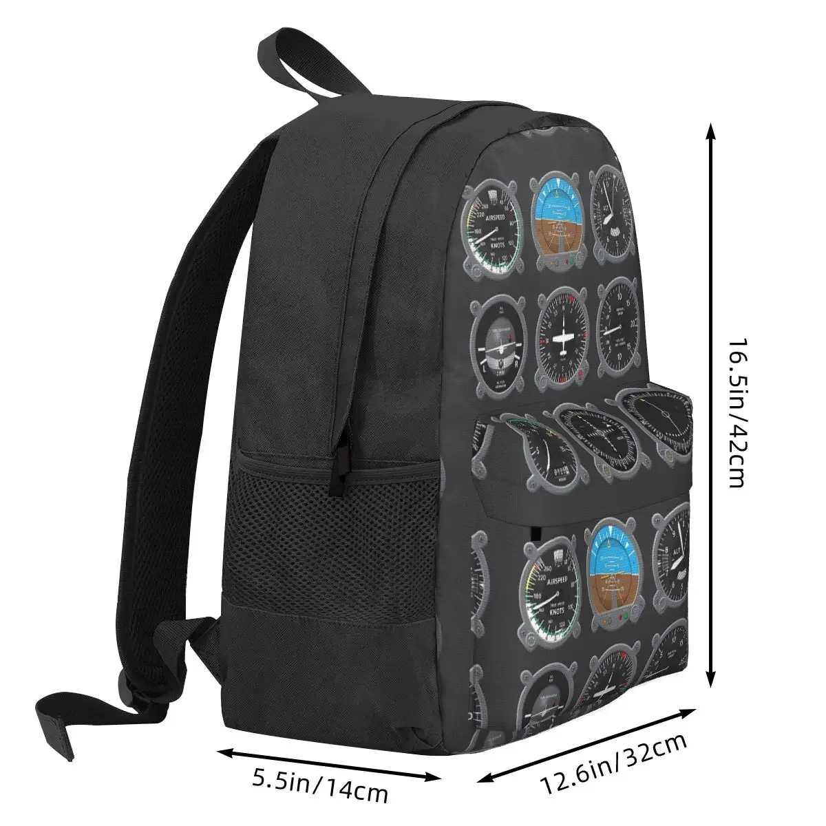 Aircraft Instrumentation Cluster Backpacks Boys Girls Bookbag Children School Bags Kids Rucksack Laptop Rucksack Shoulder Bag