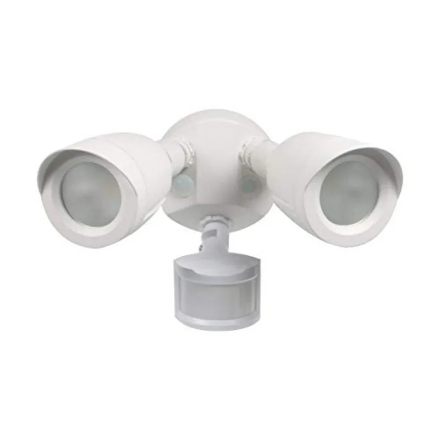 

Уличные прожекторы 20 Вт LED с двумя головками, датчиком движения, соответствием RoHS, классом защиты IP65, 1900 люмен, защита от перенапряжения 2 кВ