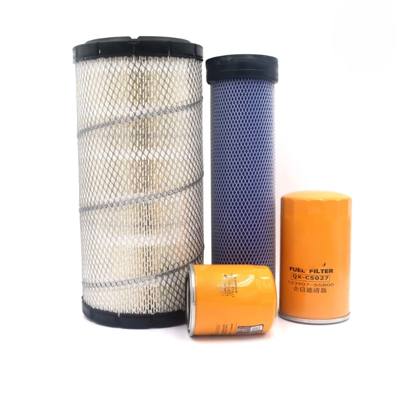 XOJOX Excavator Parts For Shandong Lingong Lg80680f Engine Oil Diesel Oil Lattice Air Filter Hydraulic Oil Filter Maintenance