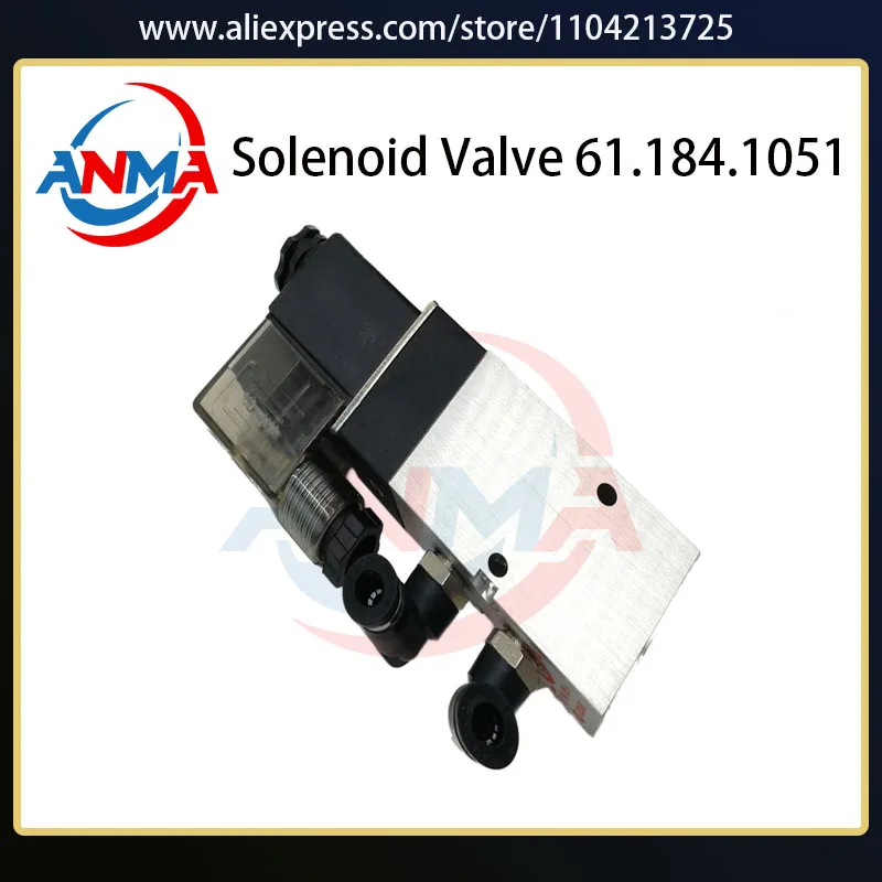 

1 шт., 24 В постоянного тока, Heidelberg SM102 CD102, электромагнитный клапан 61.184.1051, запасные части для офсетной печатной машины