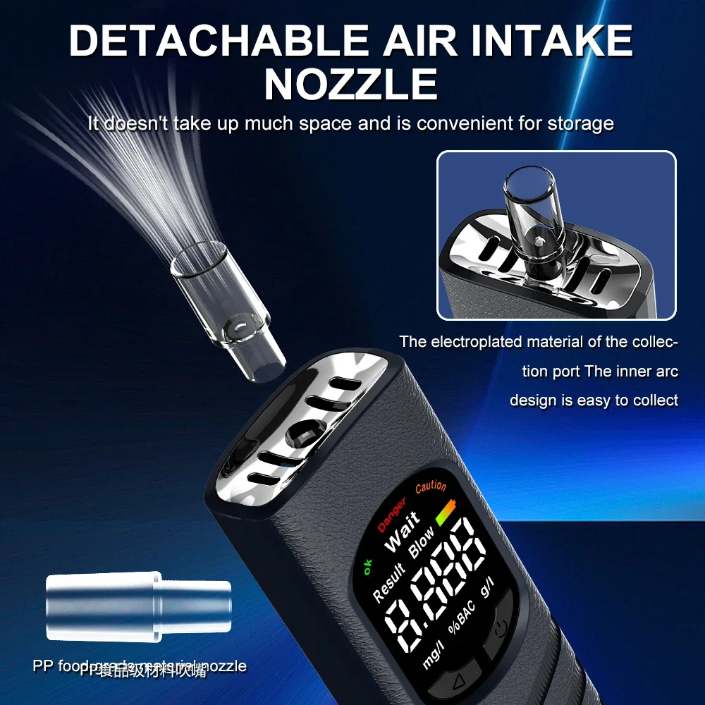 جهاز اختبار شرب الكحوليات الرقمي المهنية كاشف الكحول الكحول الشرطة Alcotester شاشة الكريستال السائل اختبار القيادة في حالة سكر للمنزل #4