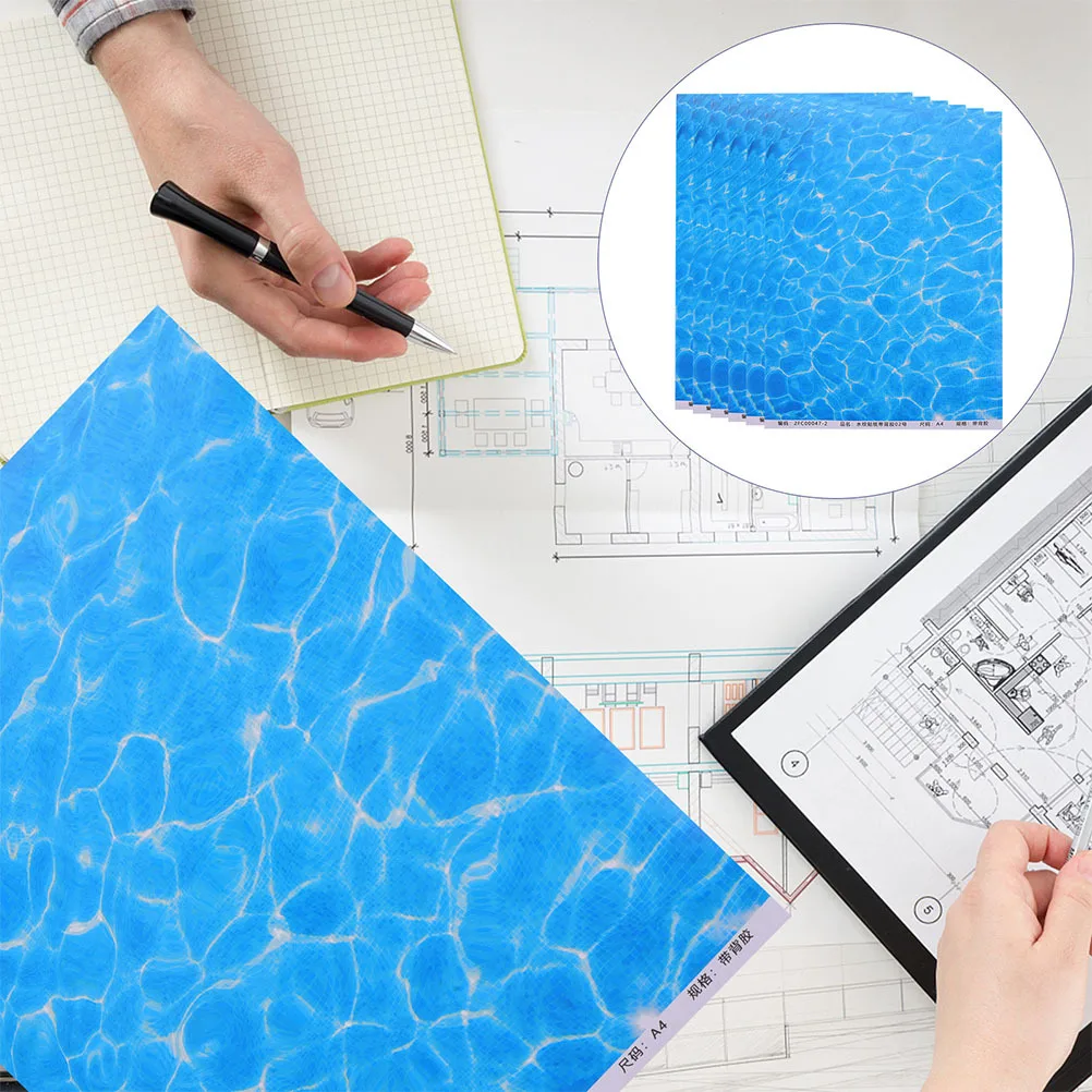 

12Pcs Ocean Wave Stickers Calming Inspiring Environment Easy Installation Longlasting Clean Classroom Office Party Decor