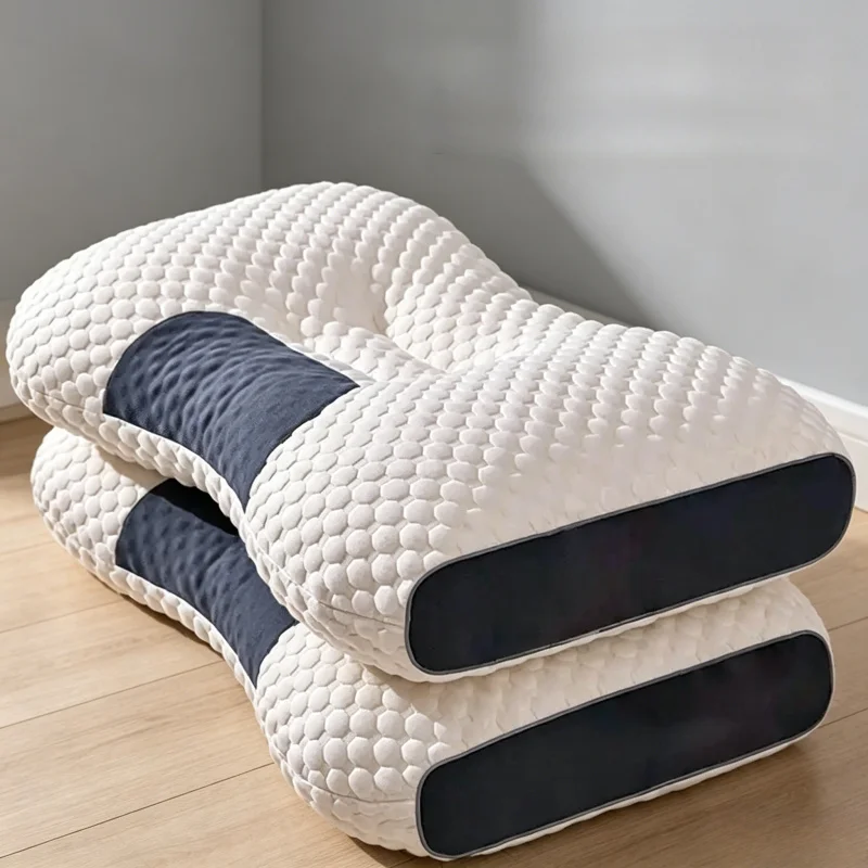 2 Almohadas Nuevas para el Cuello, Ayudan a Dormir y Protegen el Cuello, Almohada Ortopédica Cervical de Fibra de Soya para Masajes, Almohada de SPA para el Hogar