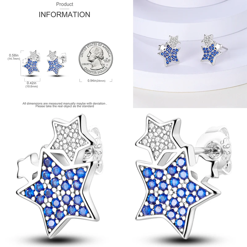 925 Sterling Silber Ohrstecker Kirsche Delfin Avocado Schmetterling Biene Blume Feder Bunter Schmuck Geschenk für Frauen Mädchen – Detail 13