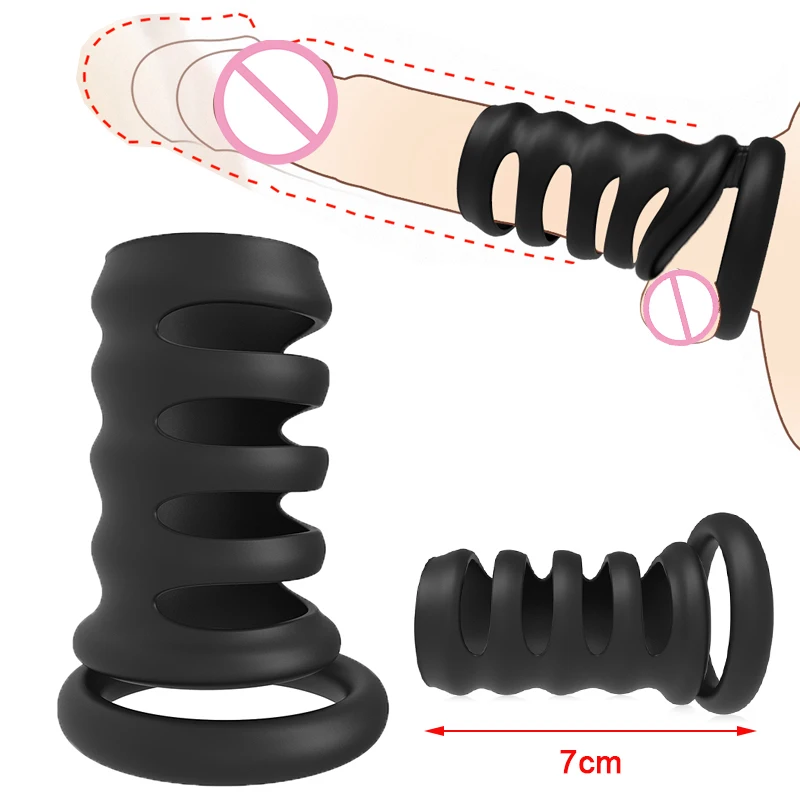 Silicone Cock Ring on for Men Delay Ejaculation Erection Sex Product Adult 18 BDSM Toy for Gay Penis Ring Man Dick Enlarger Ring