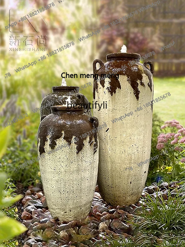 Ceramic Flowing Water Ornaments Fountain Water Landscape Sketch Water Circulation Garden Courtyard Club Housewarming Gift