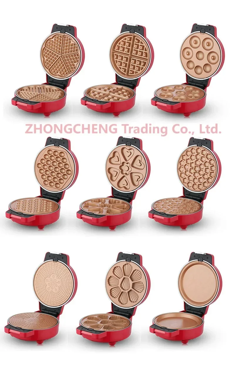 11PC Waffle Mold Electric Baking Pan Muffin Waffle Machine Egg Sandwich Breakfast Machine Artifact Cake Egg Roll Machine