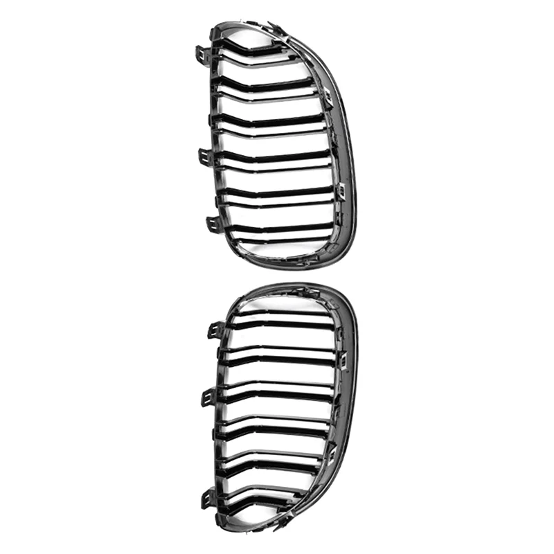 

Leading-Front Bumper Kidney Grille Double Line For BMW E60 M5 E61 520I 545I 550I 535I 2003-2009 Gloss Black