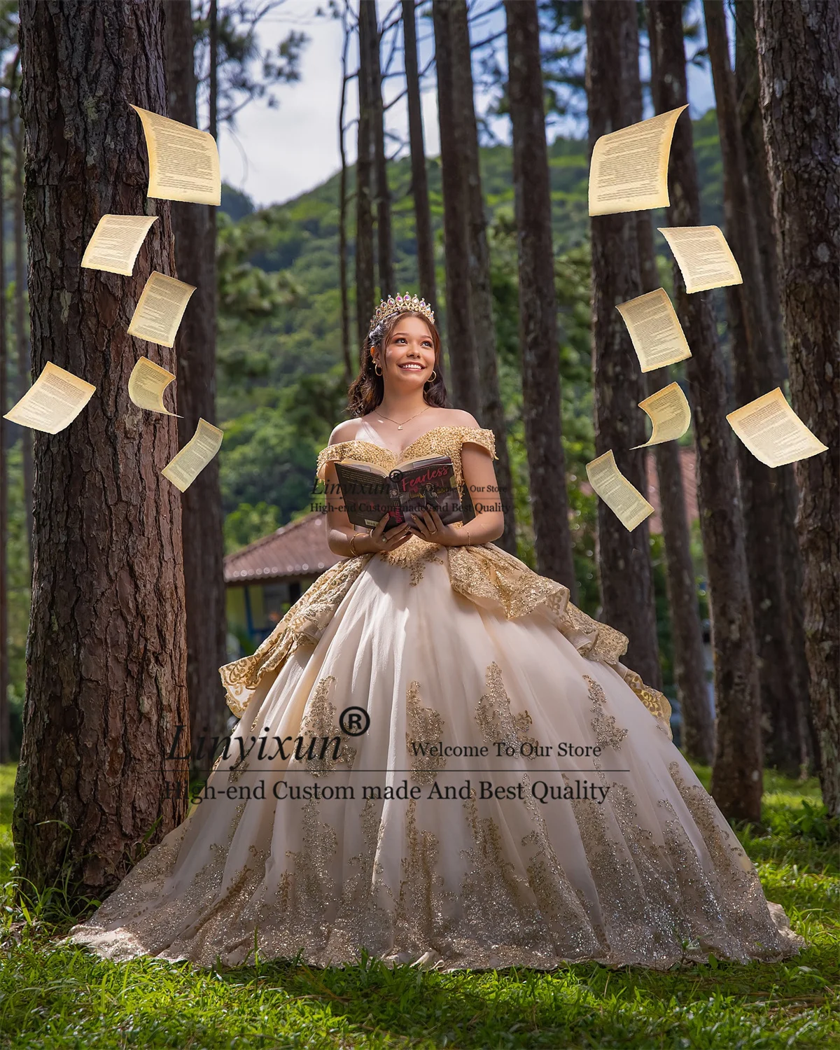 

Мексиканское бальное платье Quinceanera, платье с аппликацией, кружевными блестками, индивидуальный корсет, милое платье 16, с открытыми плечами, Vestido De 15 Anos