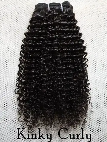 Human Hair Weft Different 4C Afro Kinky Curly Virgin Brazilian Human Hair Extensions Weave Bundles Weaving African Black Women
