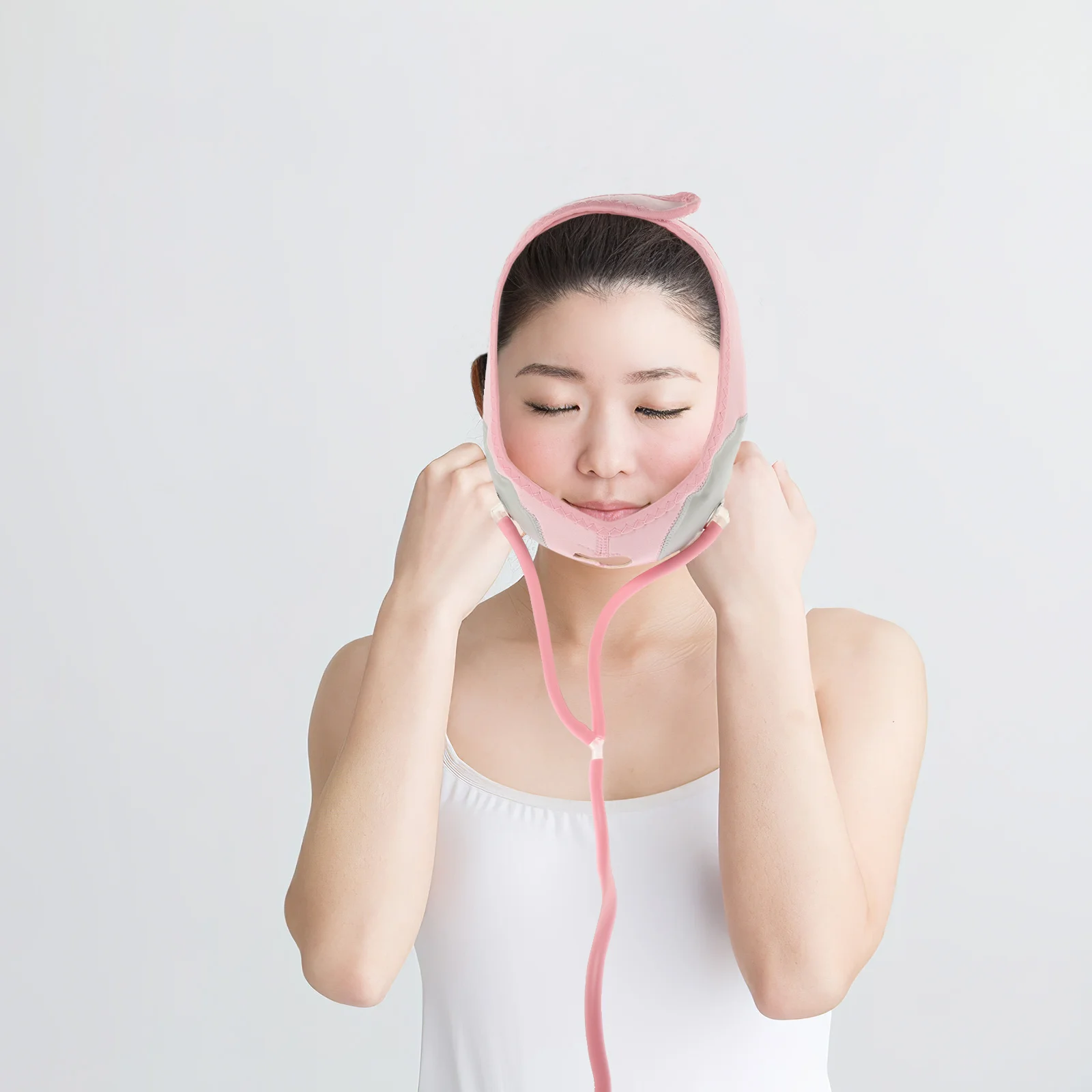 1pc インフレータブルリフティングストラップ女性用薄型フェイスバンド調節可能な顔整形ツールフェイシャルビューティーサプライ