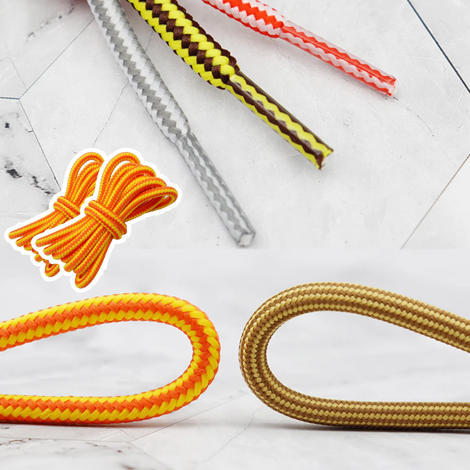 Lacets Ronds pour Chaussures de Bain, 200cm, Haut, Marche en Plein Air, Randonnée