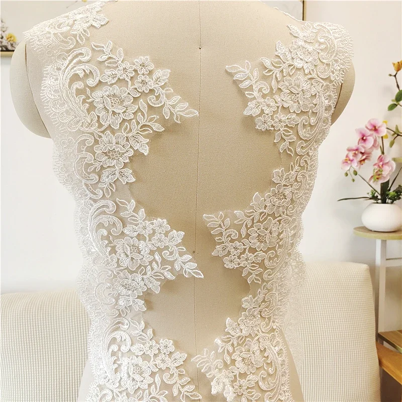 

3Yards/Lot White Rayon Flower Border Lace Trim Wedding Veil Curtain Clothing Lace Tablecloth Background Decoration Accessories