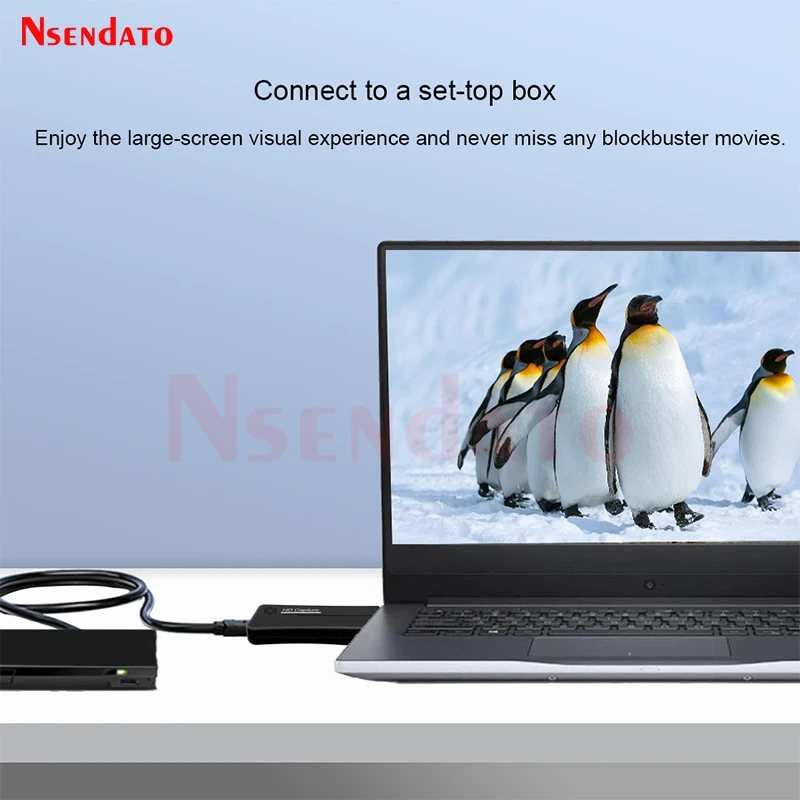 Nsendato UTVF007 USB2.0 untuk HD Video Catpure Kartu USB 2.0 HD 1 Cara Kartu Video Converter Adaptor untuk Windows XP/Vista/7/8/10