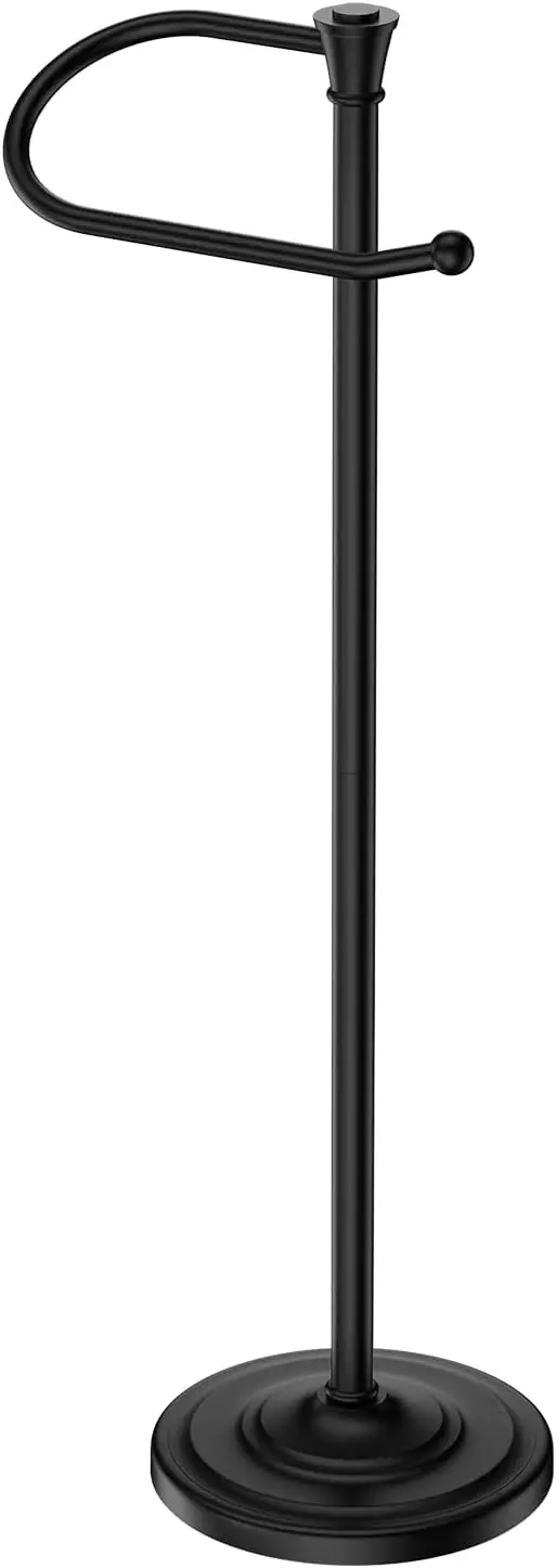 

Toilet Paper Holder Free Standing, 25” H Stainless Steel Black Toilet Paper Stand, Weighted Base Floor Tissue Roll Holder for Ba