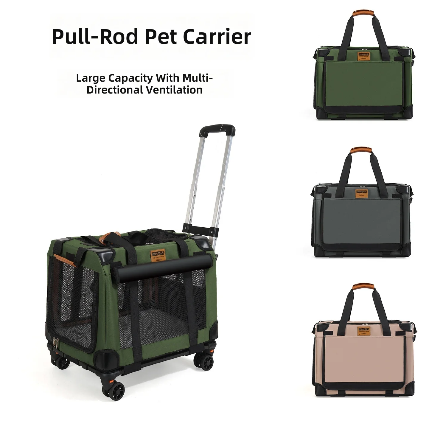 Moorpet Direct From Manufacturer Portable Foldable Oxford Multi-Mesh Breathable Pet Carrier