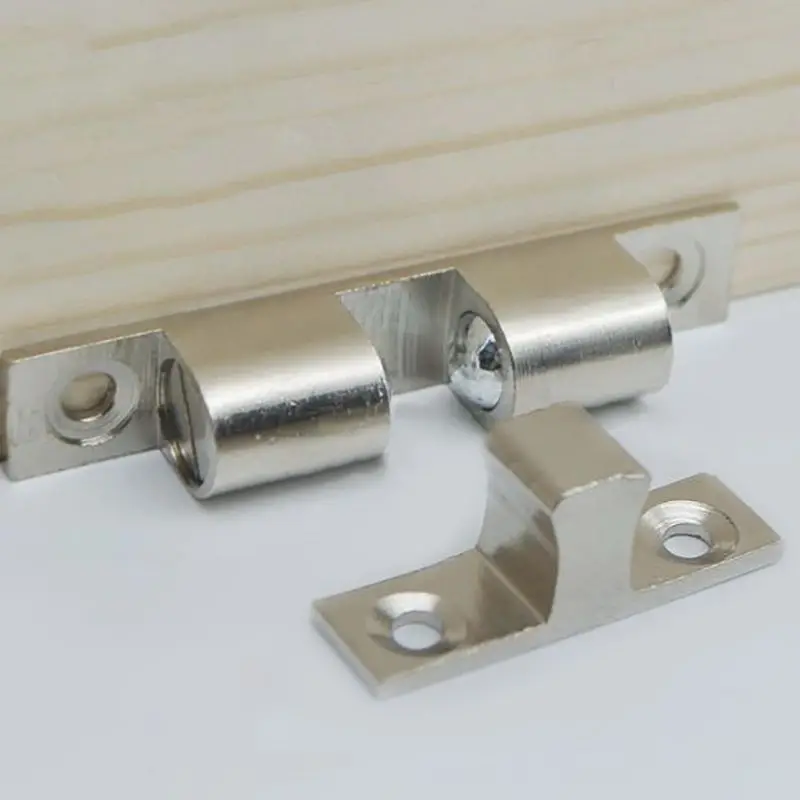 60mm Length Pure Copper Double Spring Steel Ball Catch Latch For Furniture Cupboard Cabinet Door Adjustable Closet Tension Latch